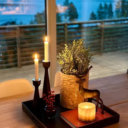 Delikat, Moderne Og Komfortabel Med Panoramautsikt Over Nisser Casa de Férias